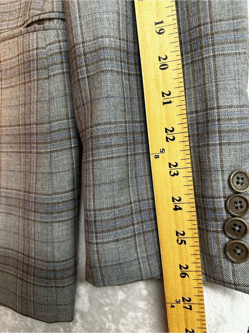 Armani Collezioni Light Gray Plaid Sport Coat - Picture 13 of 14